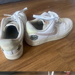 These are custom air force ones with pink and yellow on them.